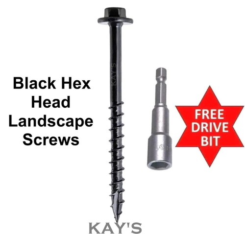 Black hex head - black,